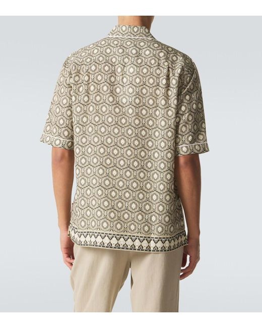 Orlebar Brown Natural Ridley Printed Shirt for men