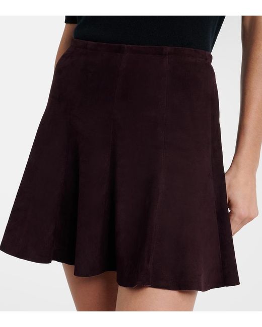 Stouls Red Mila Suede Miniskirt