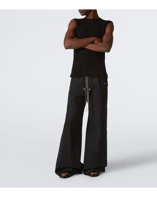 Rick Owens Black Donut Granola Leather Sandals for men