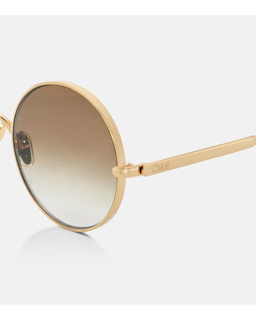Chloé Brown Aly Round Sunglasses