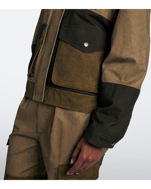 Isabel Marant Brown Risla Patchwork Cotton Jacket