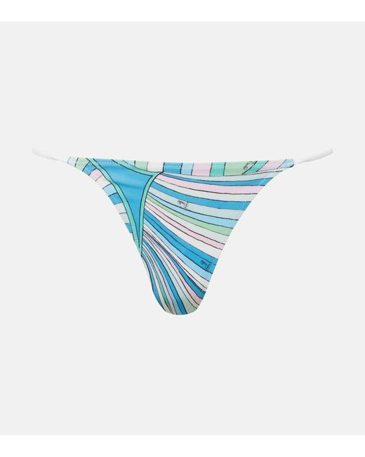 Emilio Pucci Blue Bedrucktes Bikini-Hoeschen Iride
