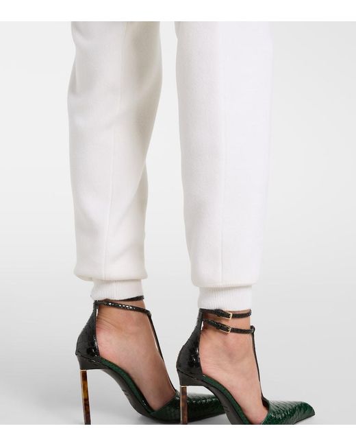 Tom Ford White Tapered Wool And Cashmere-Blend Pants
