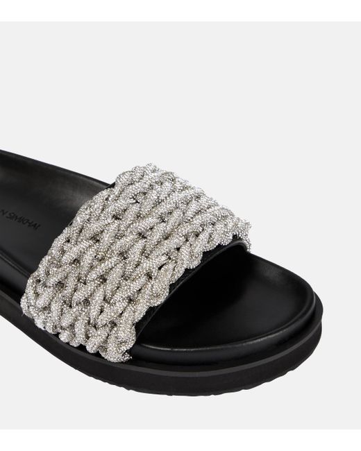 Jonathan Simkhai Black Haven Crystal-embellished Sandals