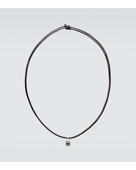 Octavia Elizabeth Metallic 18Kt Pendant Necklace With Tourmaline for men