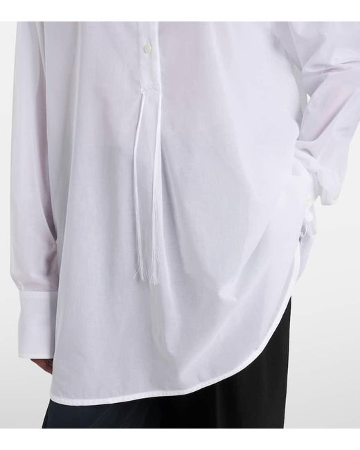 Totême  White Oversize-Hemd Aus Baumwoll-Voile