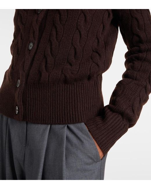 Polo Ralph Lauren Black Cable-Knit Wool And Cashmere Cardigan