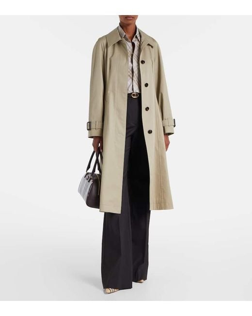 Burberry Natural Trenchcoat Aus Baumwoll-Gabardine