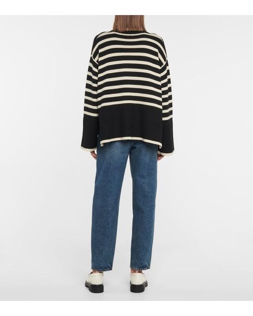 Totême  Black Pullover Mit Streifen