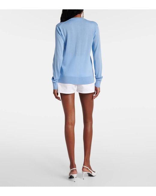 Dolce & Gabbana Blue Cardigan Dg Aus Kaschmir Und Seide