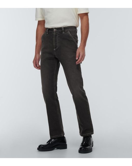 Winnie New York Gray Straight Jeans for men
