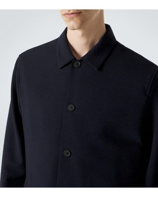 Sunspel Blue Wool-Blend Jacket for men