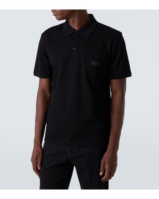 Polo De Pique De Algodon Con Logo Givenchy de hombre de color Black