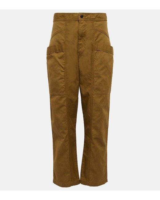 Isabel Marant Natural Hose Pandore Aus Einem Baumwollgemisch
