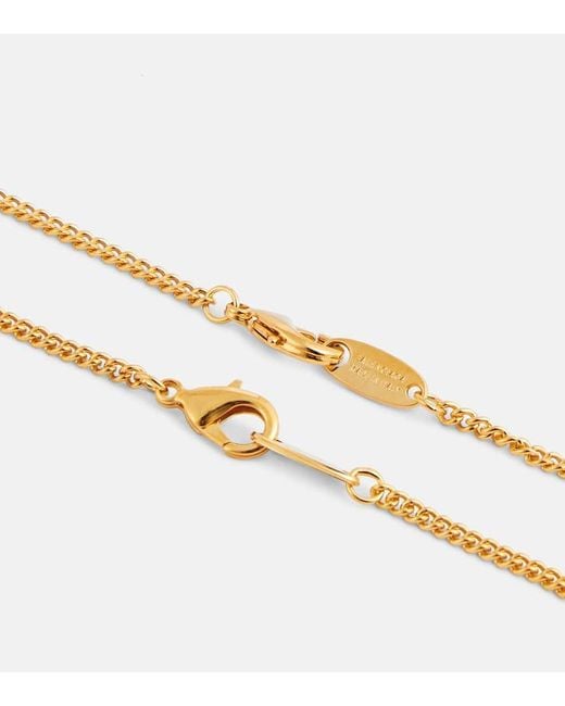 Balenciaga Metallic Halskette mit Herz