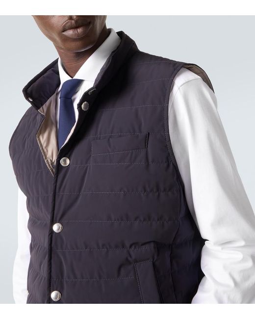 Brunello Cucinelli White Cotton Poplin Shirt for men