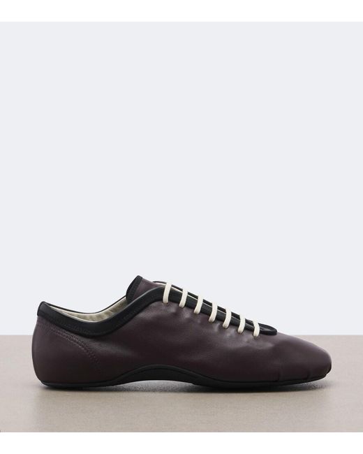 Dries Van Noten Brown Leather Sneakers