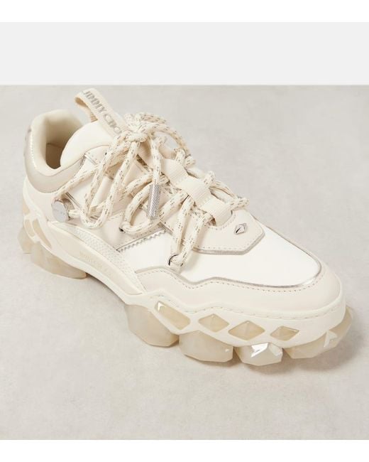 Jimmy Choo Natural Diamond X Ii F Leather Sneakers