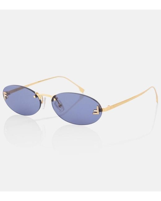 Fendi Blue First Crystal Embellished Sunglasses