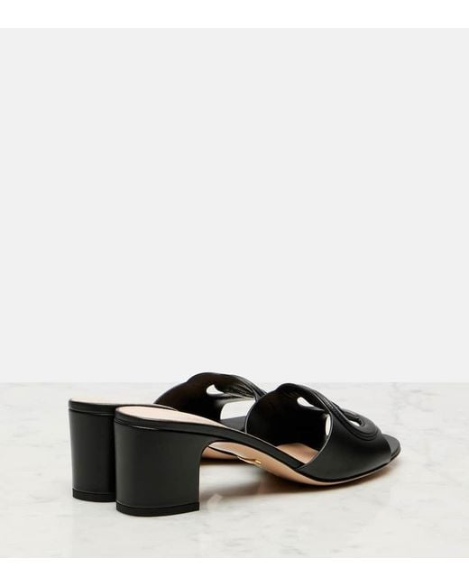 Gucci Black Slide Sandal With Interlocking G