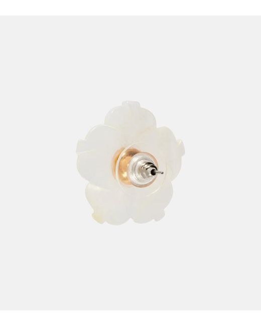 Jennifer Behr White Zia Faux-Pearl Earrings