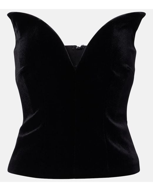 Roland Mouret Black Top Aus Samt