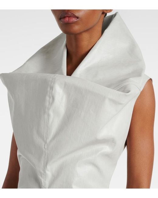 Rick Owens White Winged Long Dress