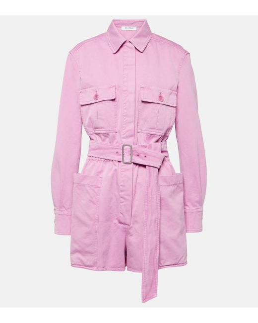 Combi-short Visiera en coton Max Mara en coloris Pink