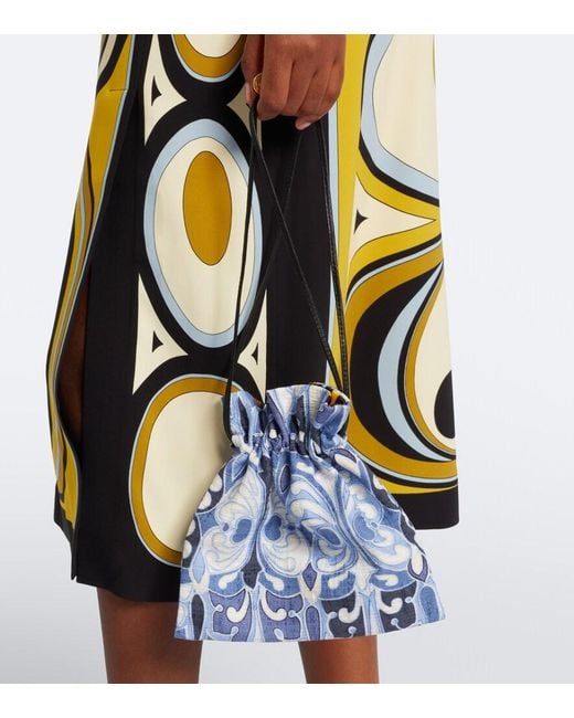 LaDoubleJ Blue Dustbag Printed Pouch