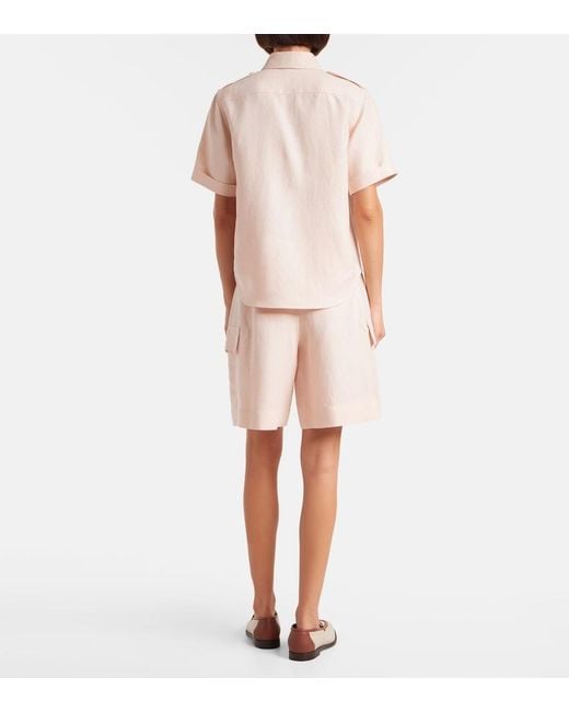 Loro Piana Natural Annalisa Linen Shirt