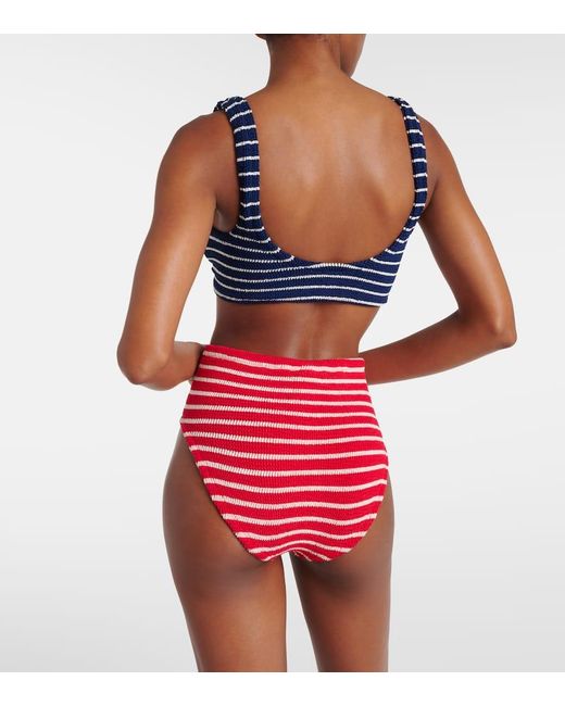 Hunza G Red Judy Striped Bikini