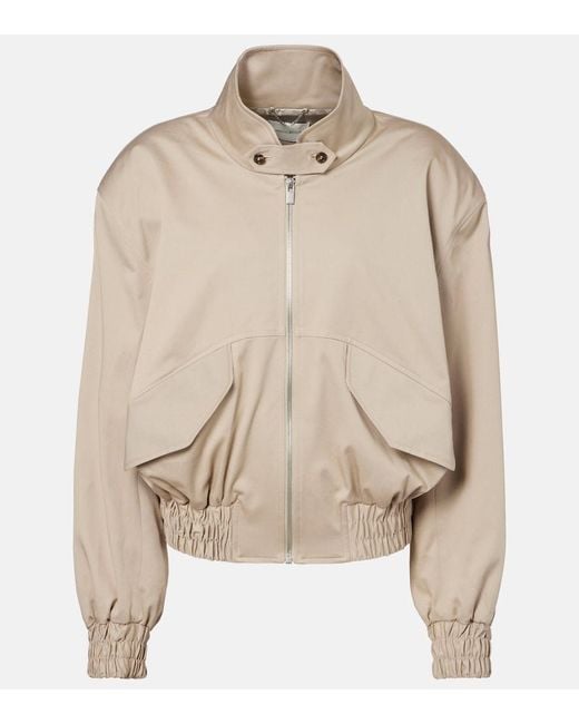 Magda Butrym Natural Wool And Silk Bomber Jacket