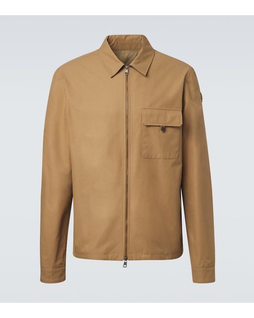 Moncler Brown Cotton-Blend Jacket for men