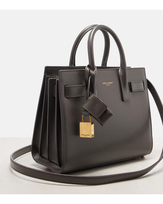 Sac De Jour Nano En Cuir Saint Laurent en coloris Black