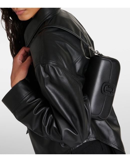 Marc Jacobs Black The Clover Leather Shoulder Bag