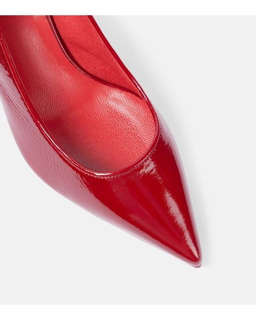 Christian Louboutin Red Slingback-Pumps Sporty Kate 55 Aus Lackleder