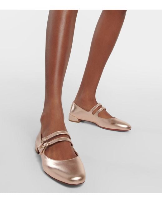Christian Louboutin Pink Sweet Jane Leather Mary Jane Shoes