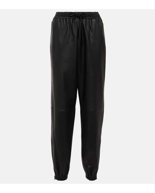 Wardrobe NYC Black Leather Sweatpants