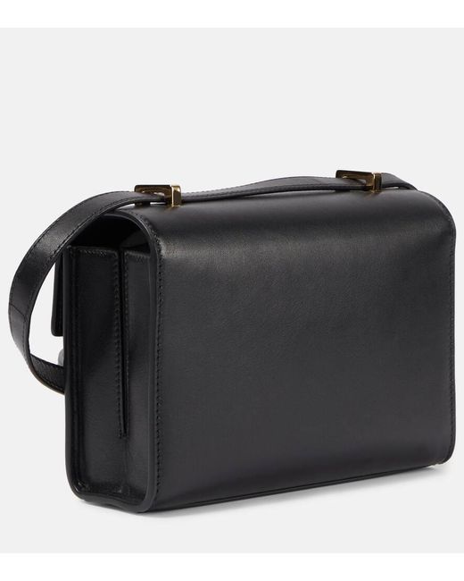 SAVETTE Black Symmetry 19 Leather Shoulder Bag