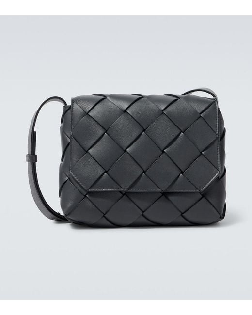 Bottega Veneta Black Diago Small Leather Crossbody Bag for men