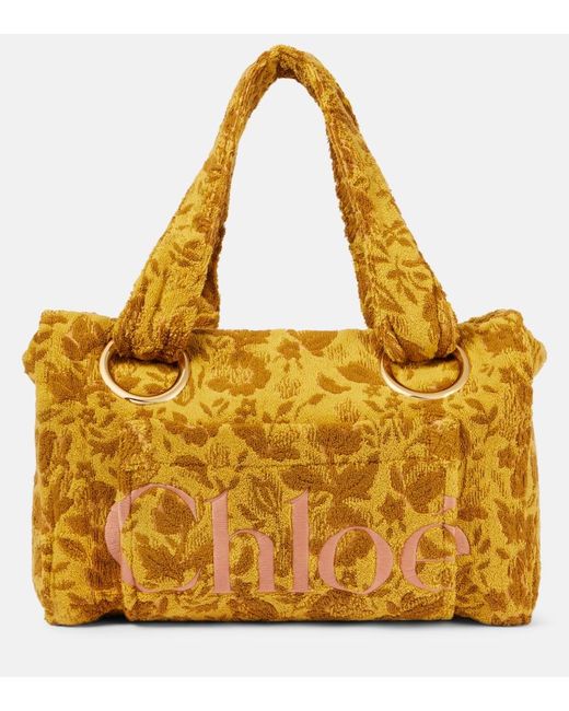 Chloé Yellow Plage Large Terry Tote Bag