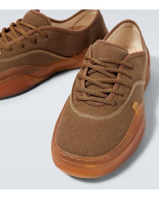 ERL Brown Canvas Low-Top Sneakers for men