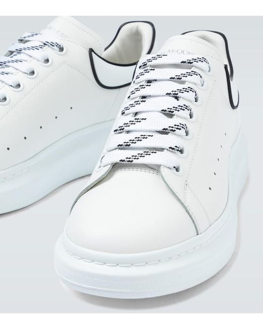 McQueen Metallic Oversized Leather Sneakers for men