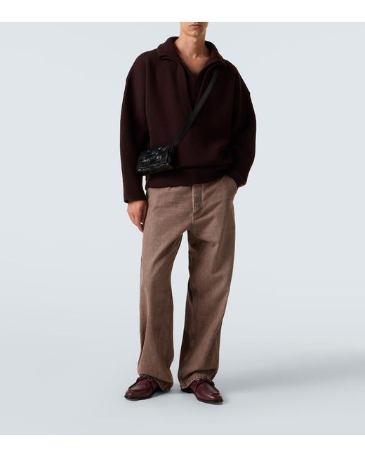 Bottega Veneta Crossbody Bag Cassette Small Aus Leder in Black für Herren