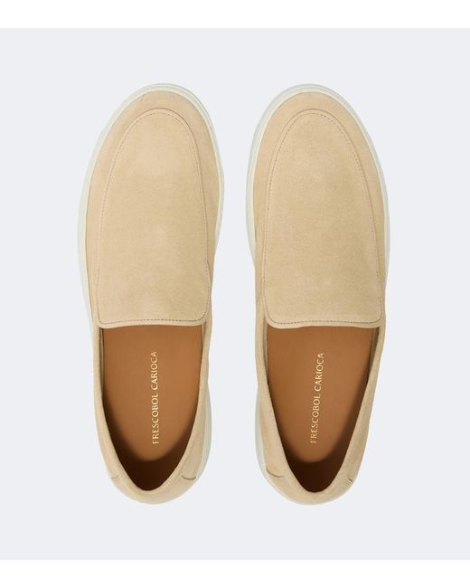 Frescobol Carioca White Vela Suede Loafers for men