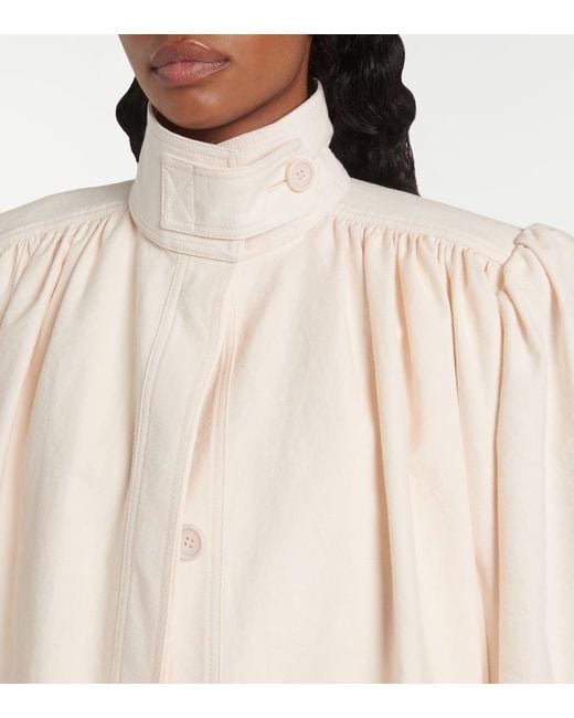 Chloé Natural Jacke Aus Baumwoll-Canvas