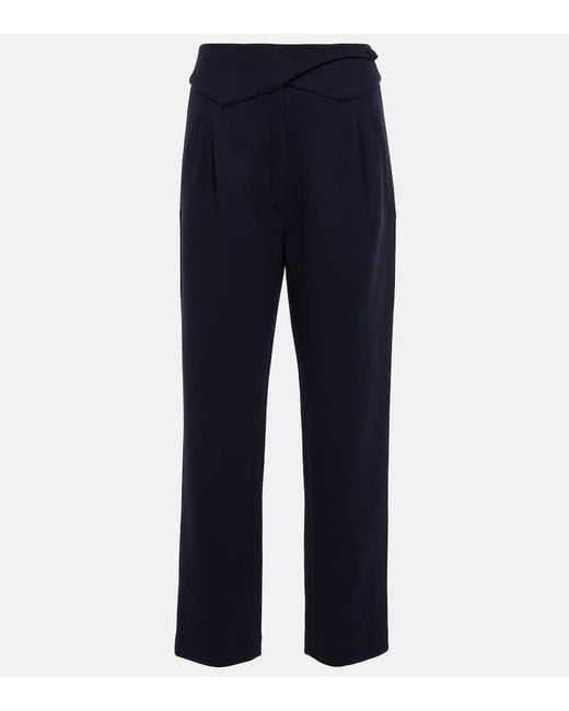 Blazé Milano Blue Basque High-Rise Virgin Wool Pants