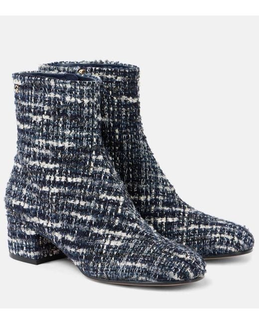 Gianvito Rossi Blue 45 Boucle Ankle Boots