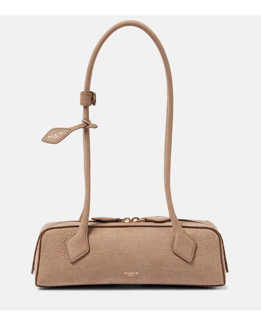 Alaïa White Schultertasche Le Teckel Small Aus Leder