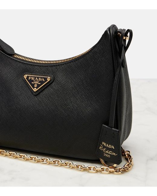 Prada Black Re-Edition 2005 Leather Shoulder Bag